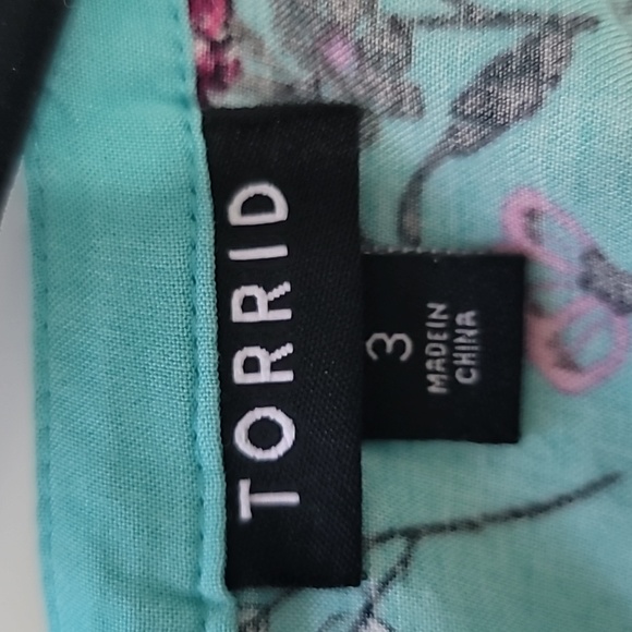 Torrid Midi Hi-Lo Challis High Neck Dress Size 3 (3X) - Picture 14 of 16